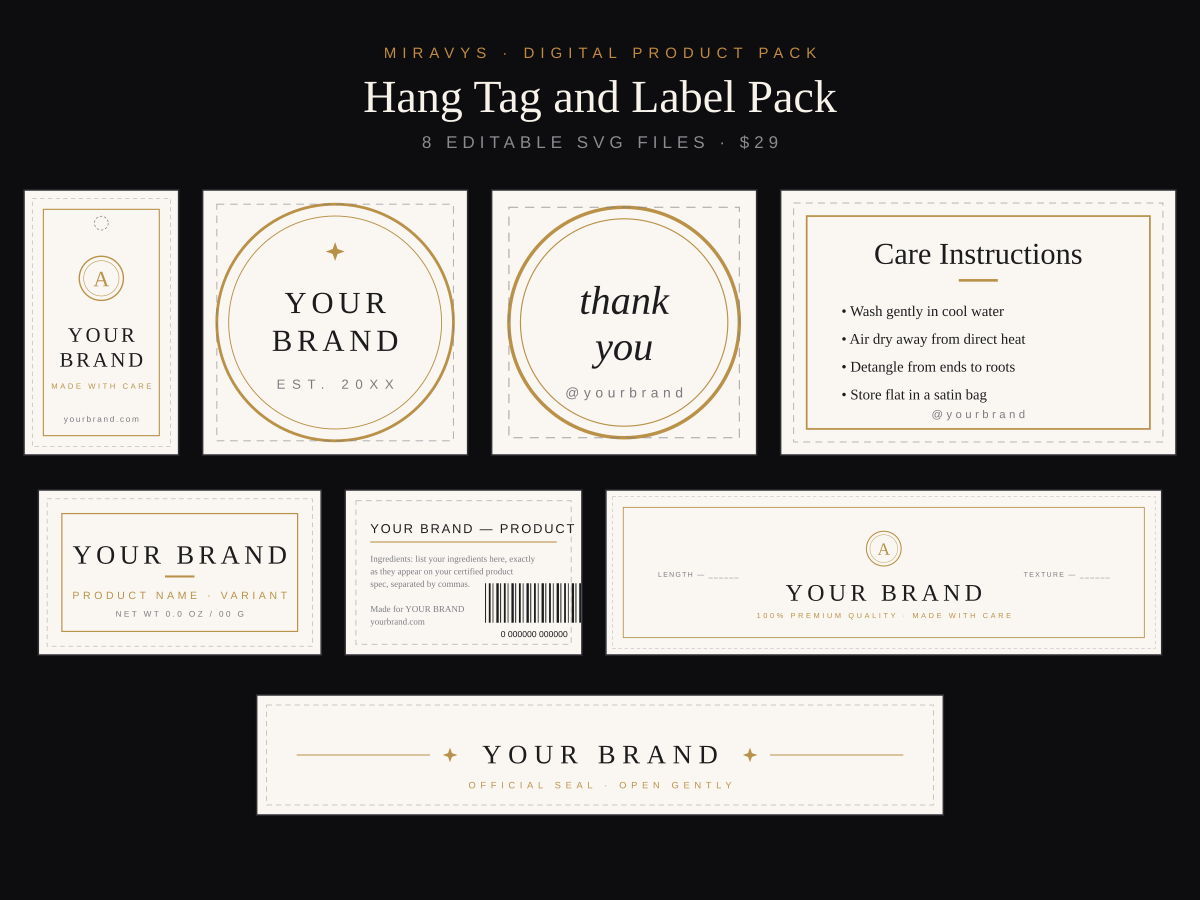 Hang Tag & Label Pack preview