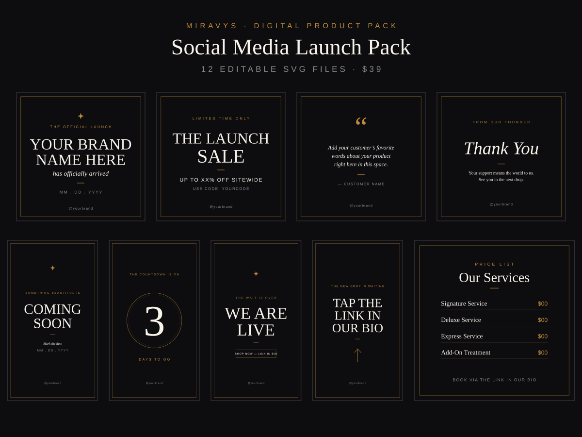 Social Media Launch Pack preview